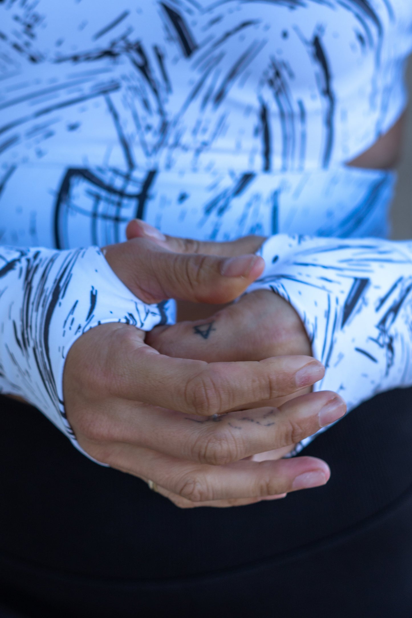 long-sleeved printed tight quick drying