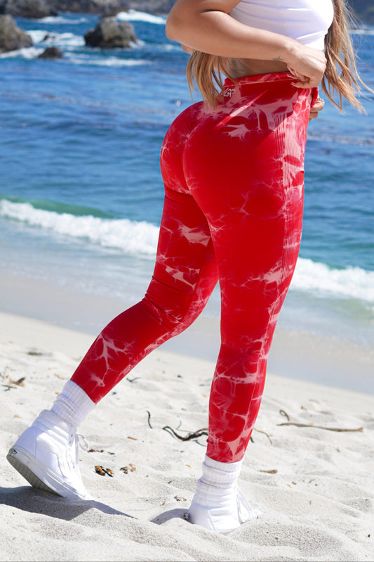 TyeDie Yoga Legging Red